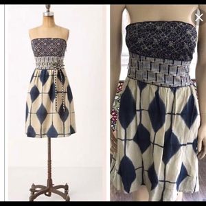 Anthropologie Maeve strapless dress